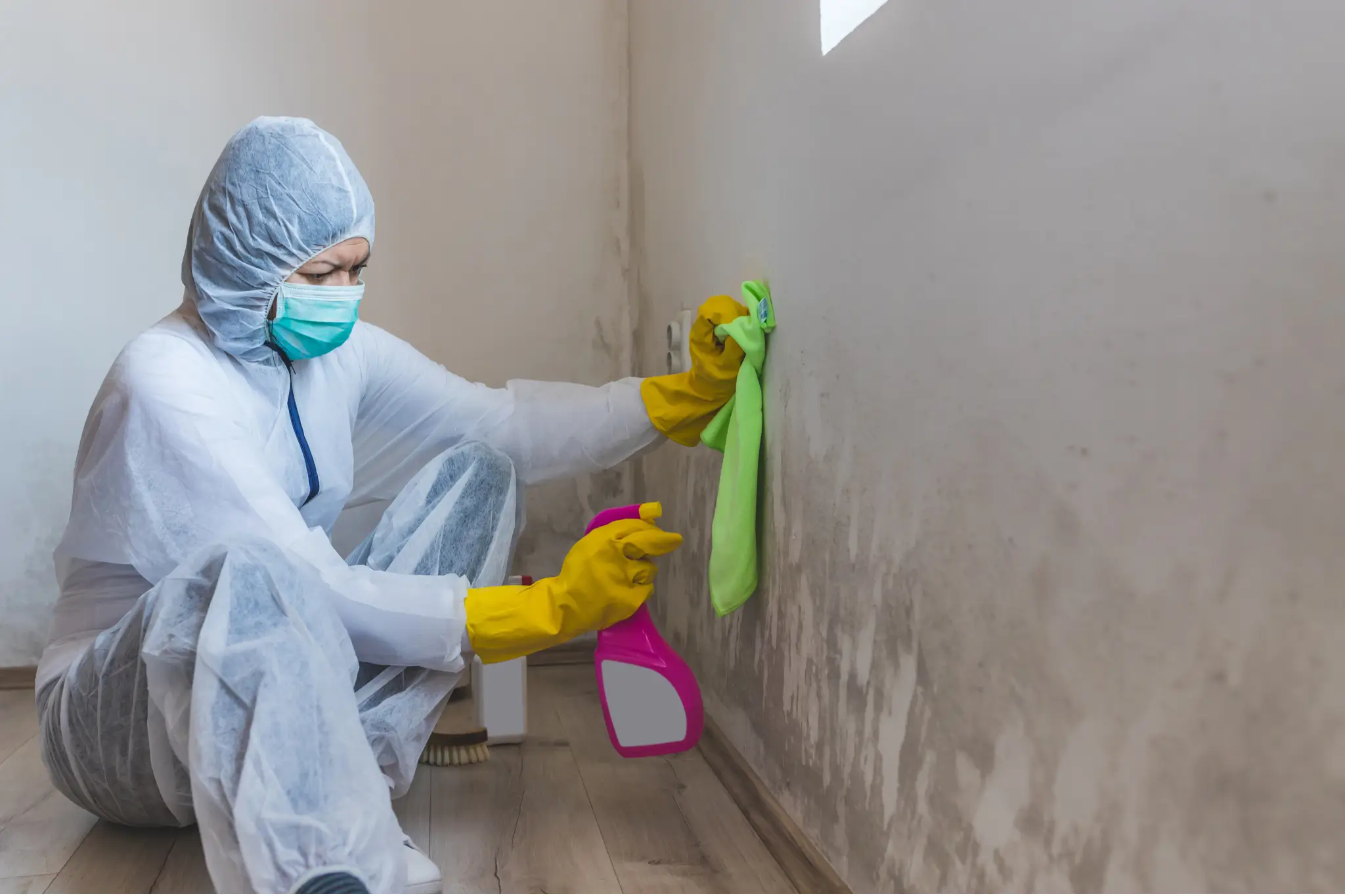 What should you not clean mold with?